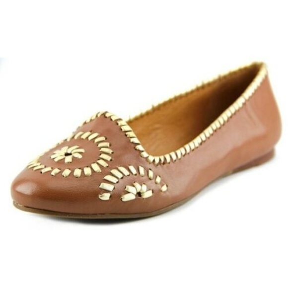 Jack Rogers Shoes - Jack Rogers "Waverly" Leather Whip Stitch Flats